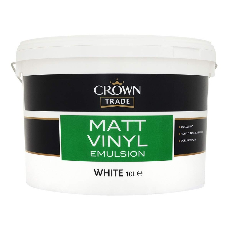 Crown Matt Emulsion White 10L