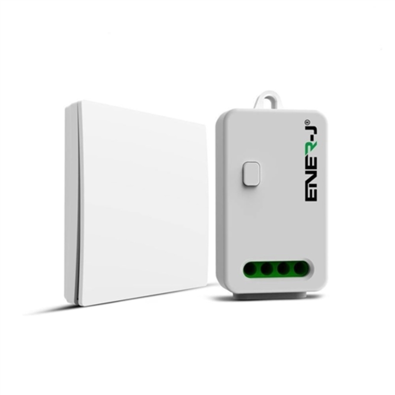 Ener-J 1 Gang Wireless Kinetic Switch + Non Dimmable & Wi-Fi 5A RF Receiver in 1 pack
