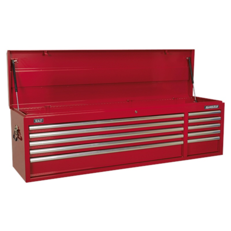 Sealey Superline Pro Topchest 10 Drawer with Ball-Bearing Slides Heavy Duty – Red