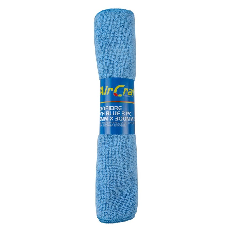 AirCraft | Microfibre Cloth Blue 3PC 300MM X 300MM 200GSM