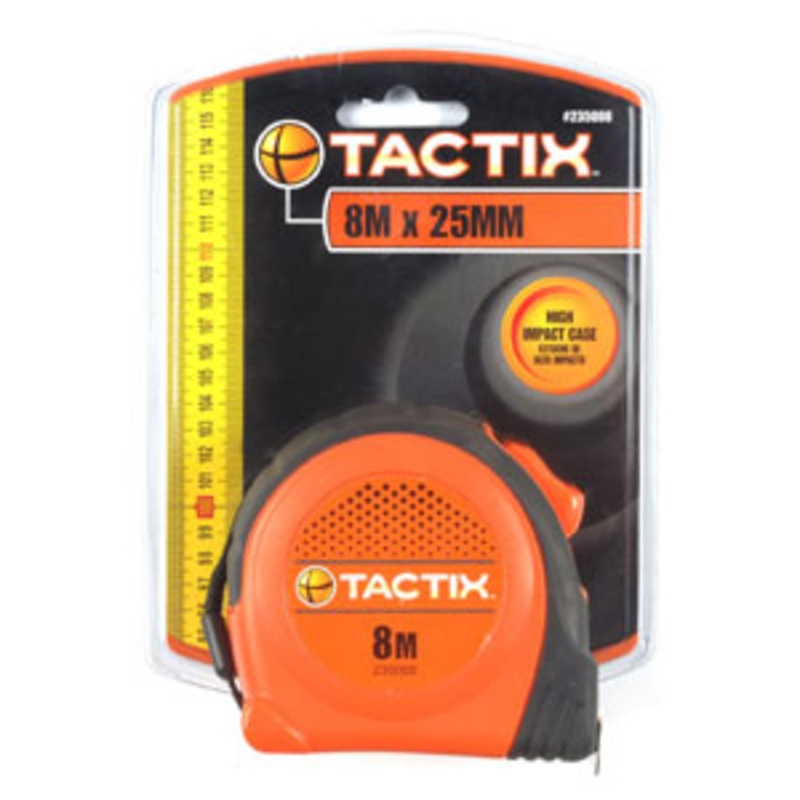 Tactix Tape Measure 8M X 25mm – Basic