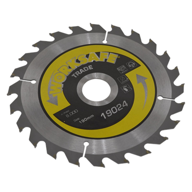 Worksafe Trade Circular Saw Blade 190 x 30mm – 24tpu