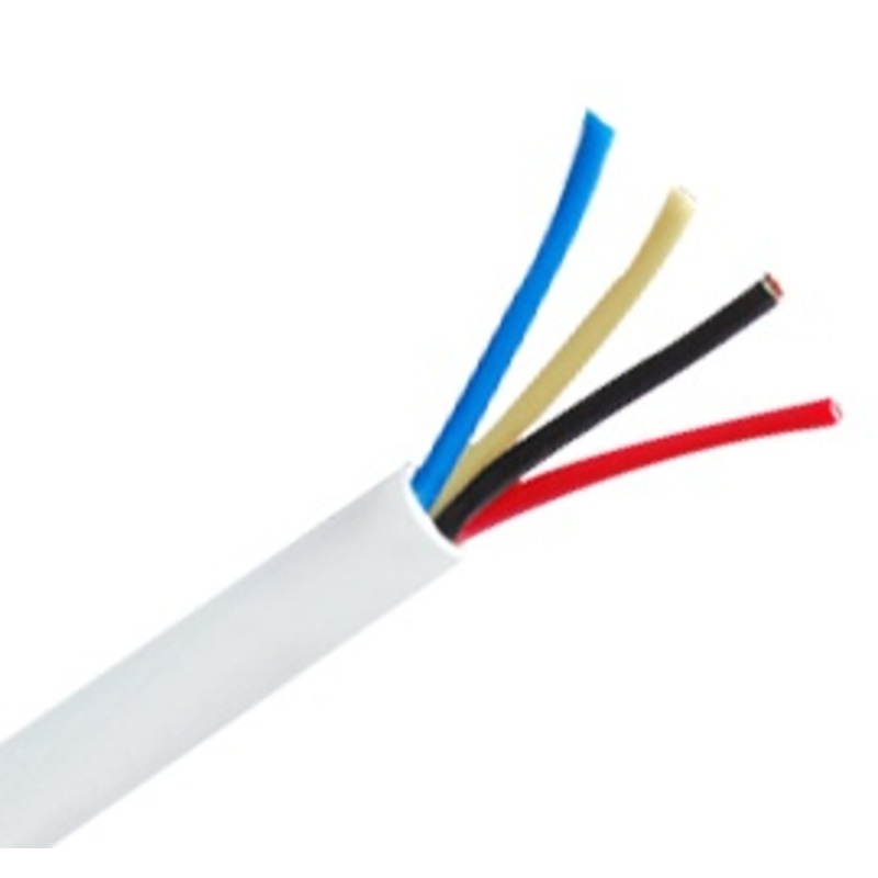 Zexum 2 Pair 4 Core Round White Burglar Alarm Cable