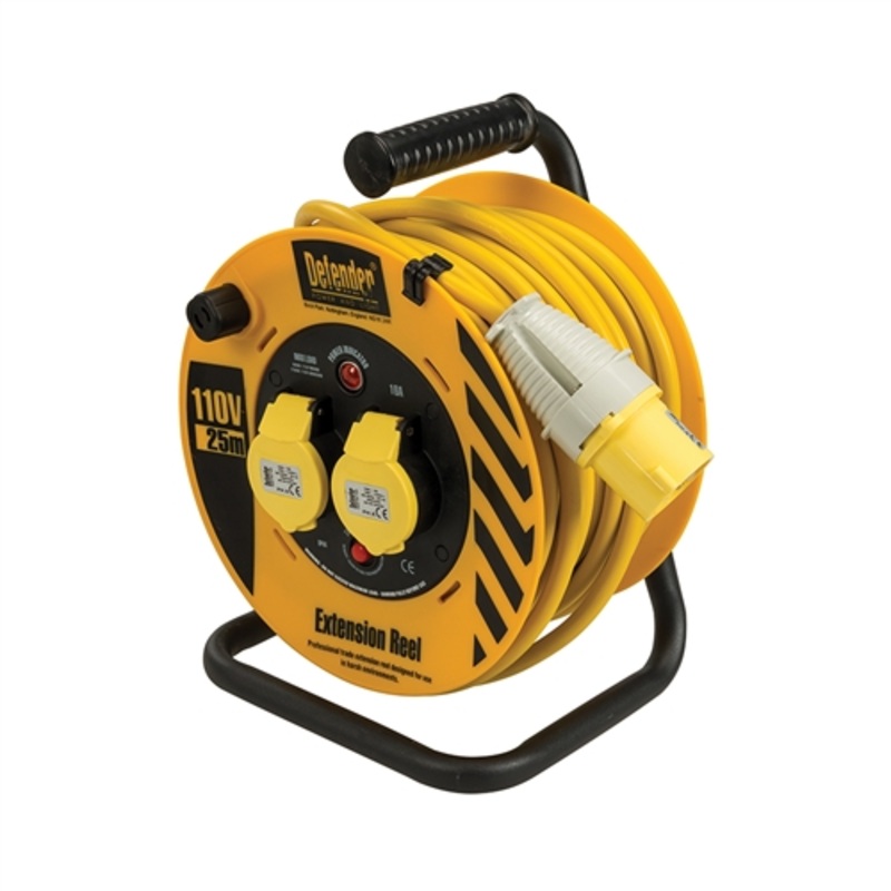 Defender Cable Reel 2.5mm2 2-Way 16A 25m – 110V