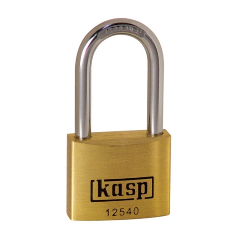 Kasp Premium Brass Padlock – 40x40mm – Long Shackle – KA25401