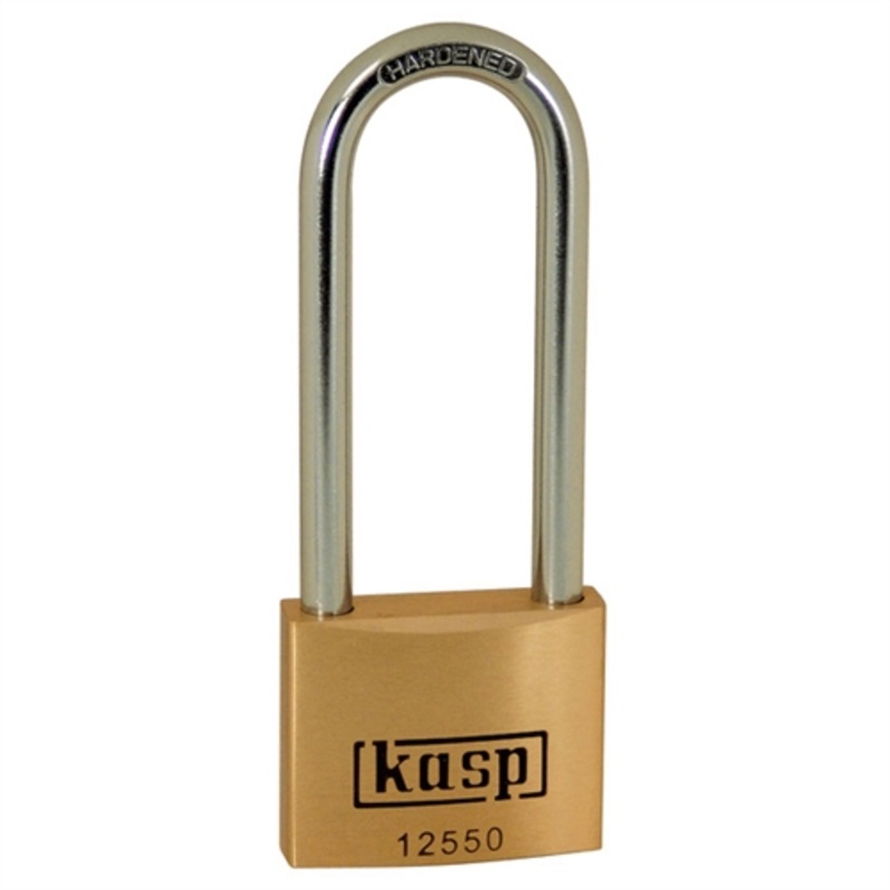 Kasp Premium Brass Padlock – 50x80mm – Long Shackle – KA25501