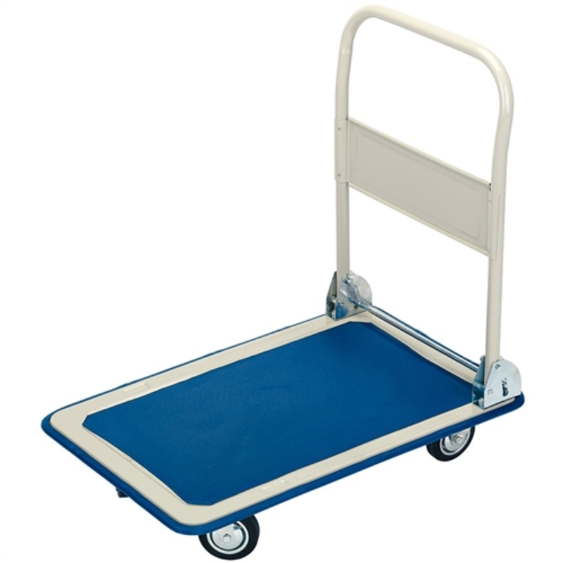 Draper Platform Trolley with Folding Handle, 630 x 480 x 850mm, 150kg