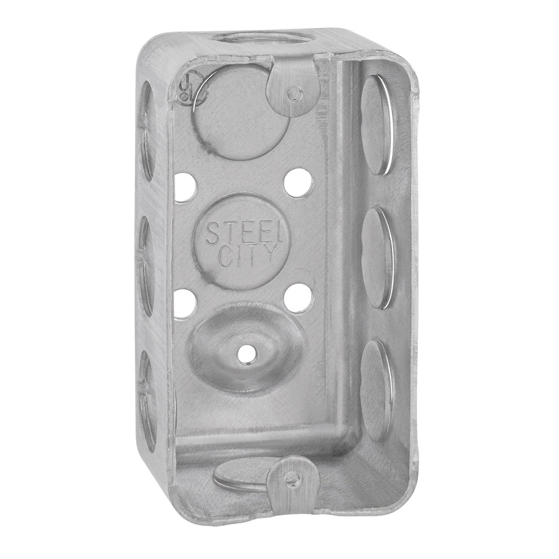 Thomas & Betts Steel City Handy/Utility Outlet Box, Drawn Construction, 4″x2-1/8″x1-7/8″